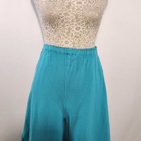 Oh My Gauze Size 1= S/M 6-10 Turquoise Savannah Stretch Waist Harem Lagenlook - Picture 3 of 16